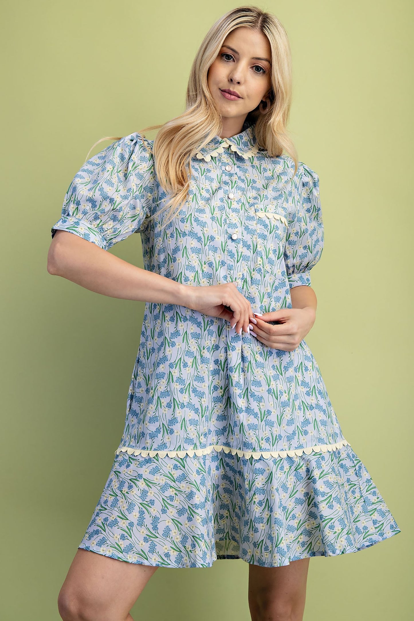Blue Floral Dress