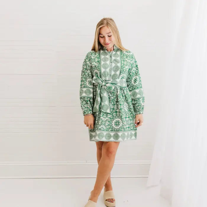 Poplin Holiday Mini Dress