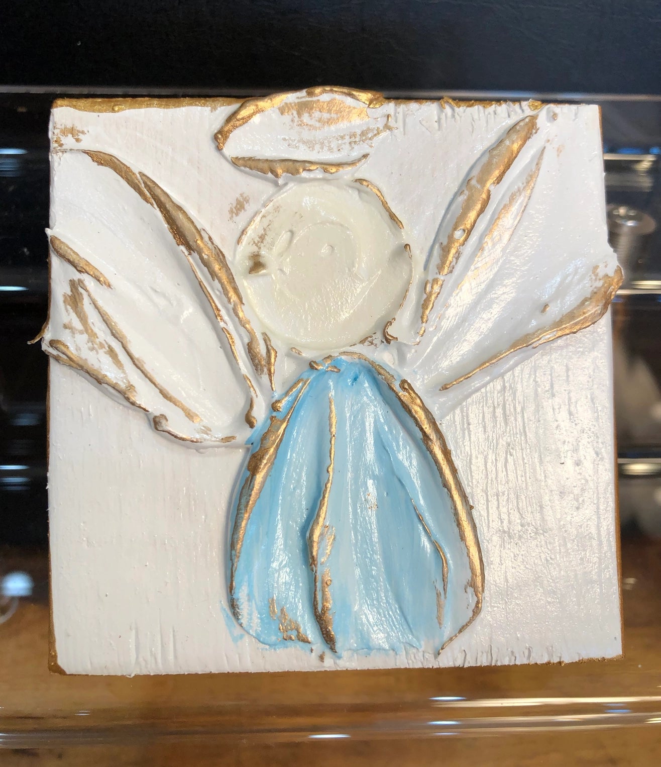 3x3 Angel Handmade Painted Baby Nursery Wedding Easter