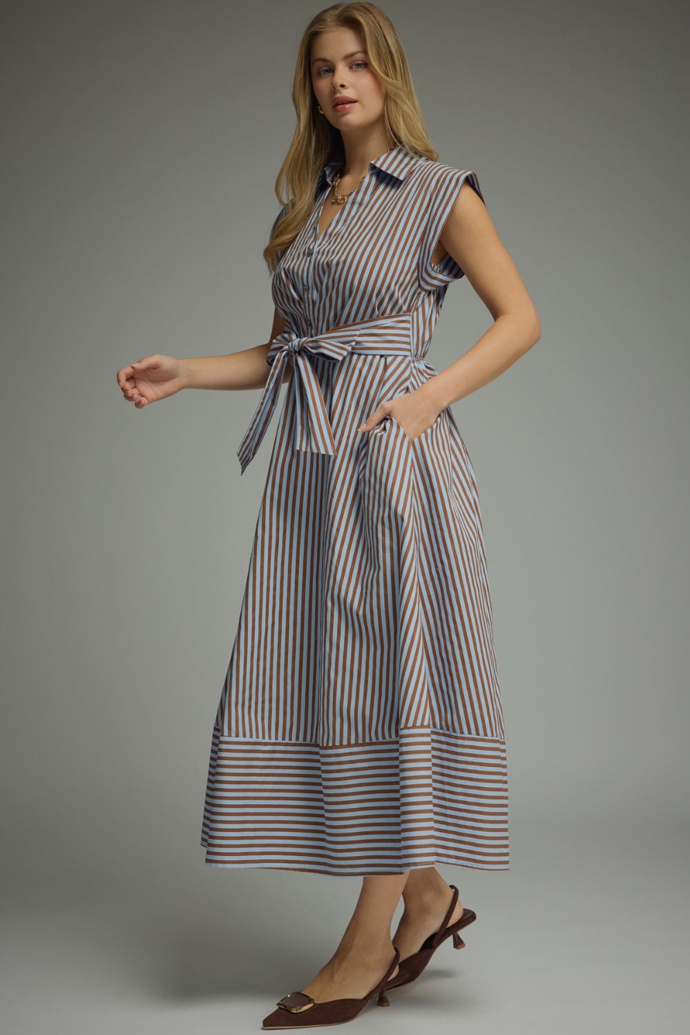 Blue and Brown Midi