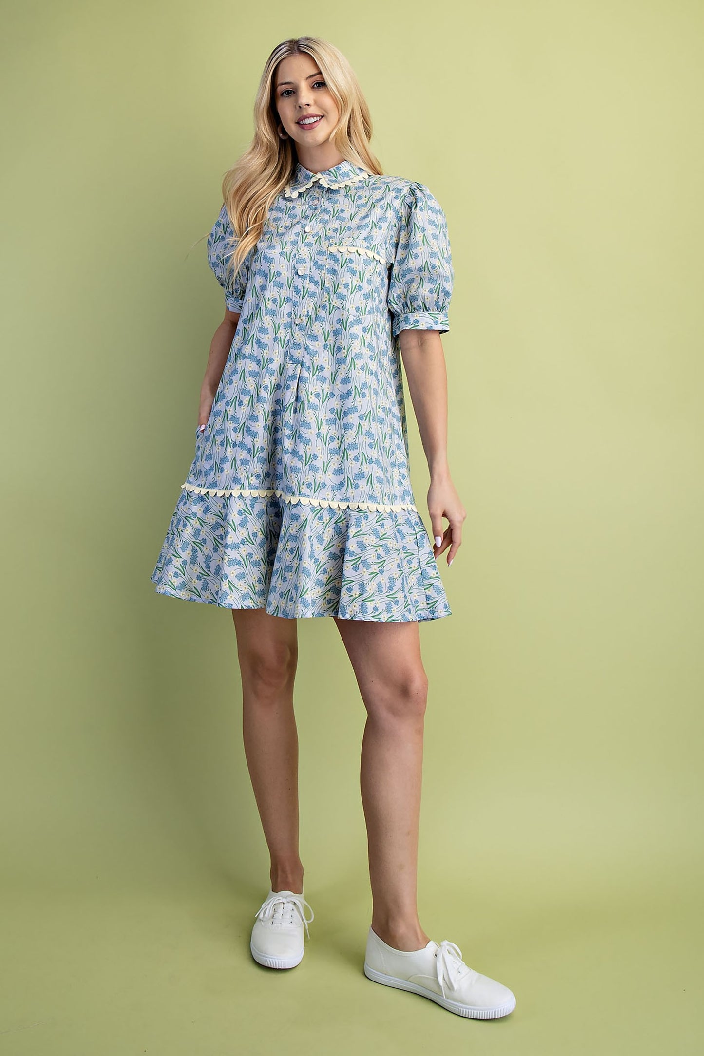 Blue Floral Dress