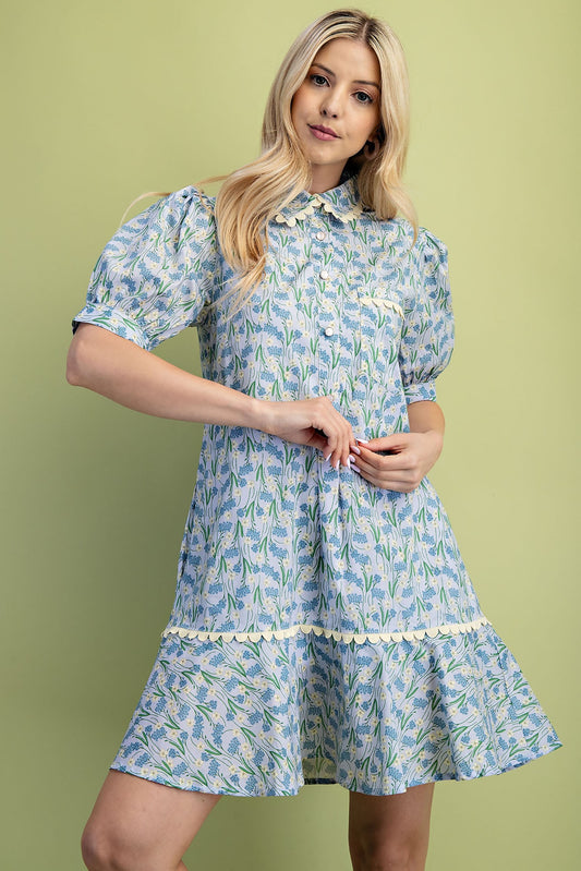 Blue Floral Dress