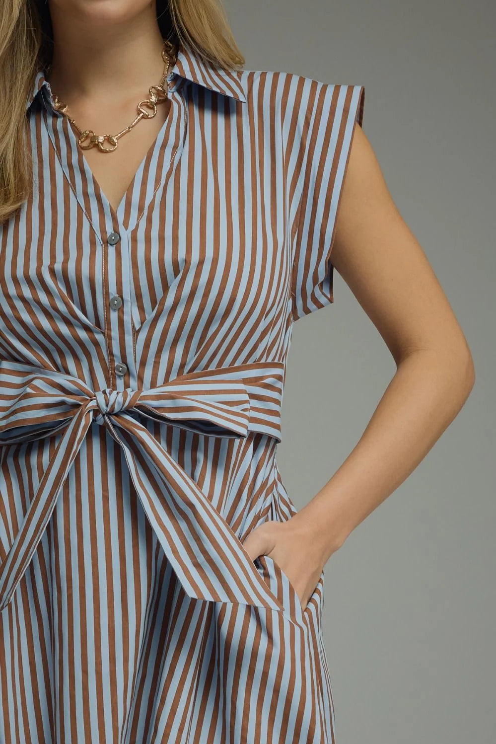 Blue and Brown Midi