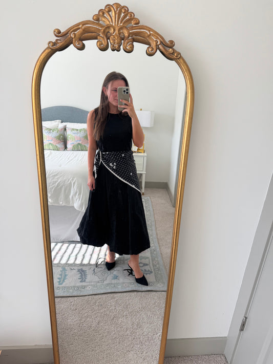 Black Scarf Midi