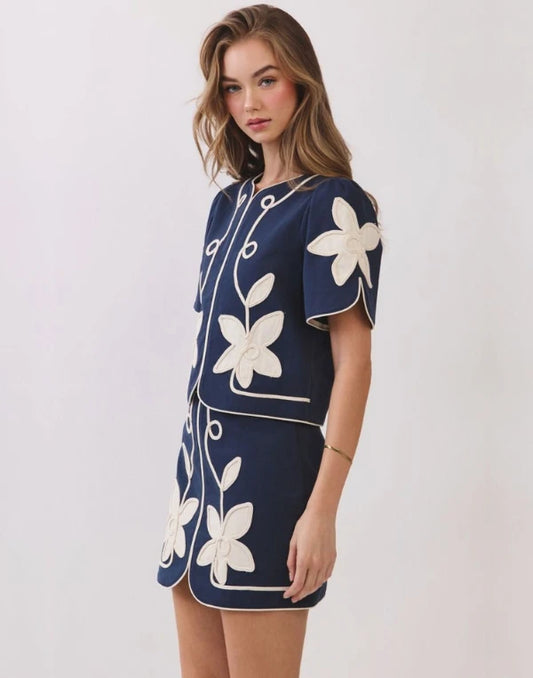 Navy Two Piece Set