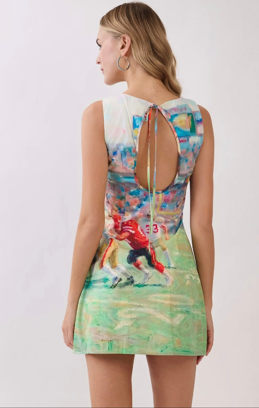 Football Print Open Back Mini