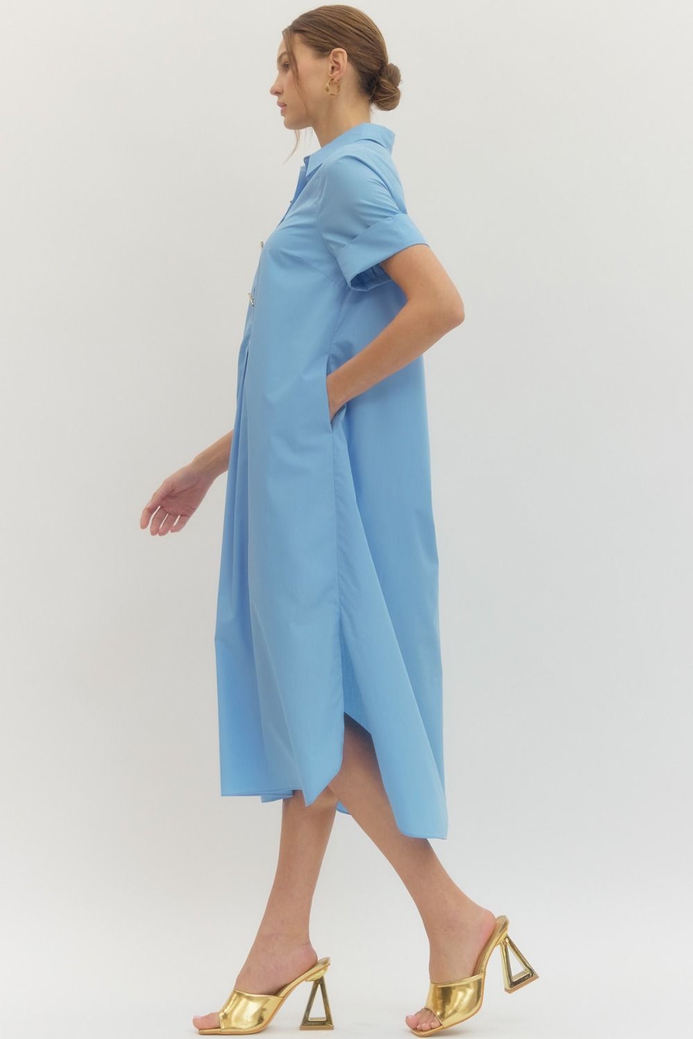 Baby Blue Midi Dress