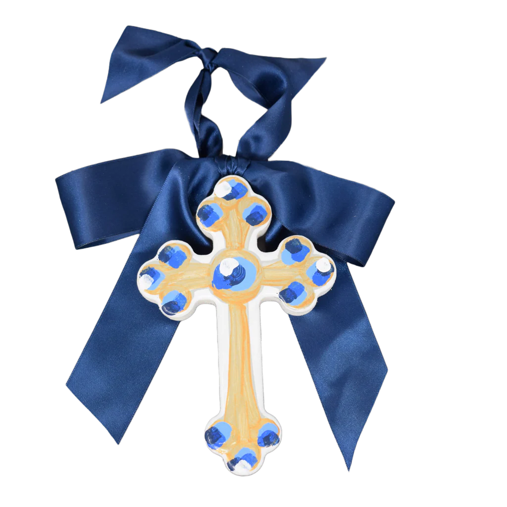 Blue Hallelujah Cross - 6"
