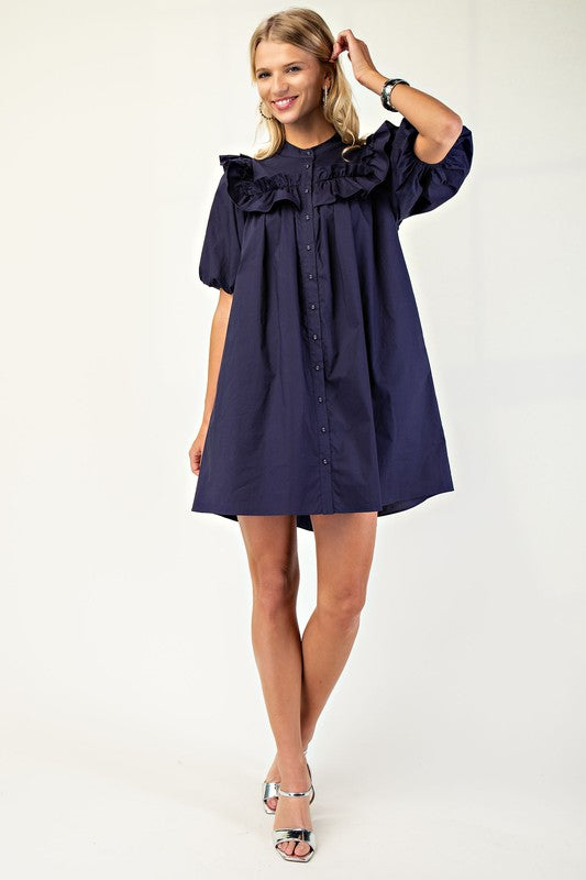 Rachel Puff Sleeve Mini Dress