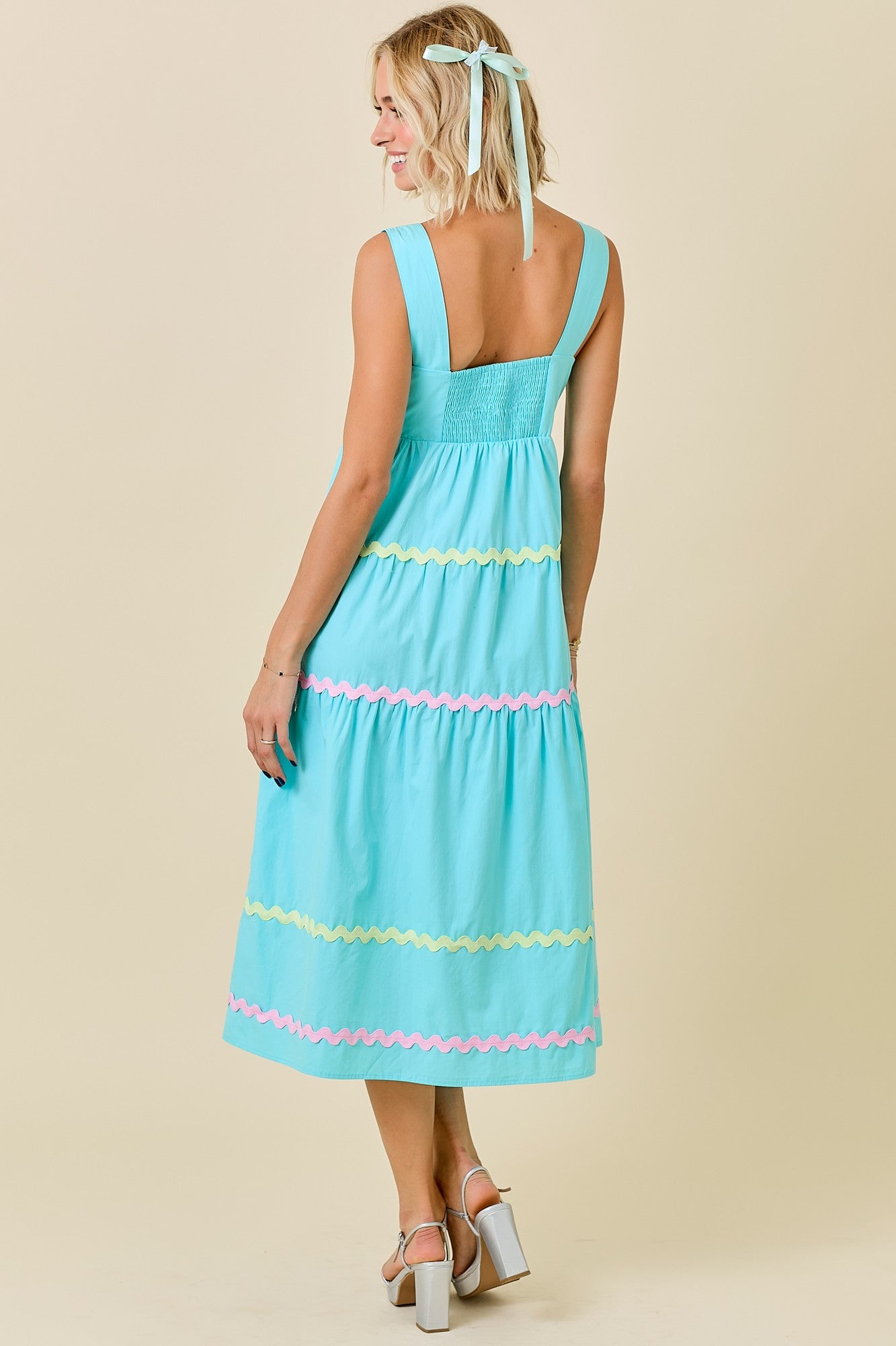 Blue Scallop Easter Dress