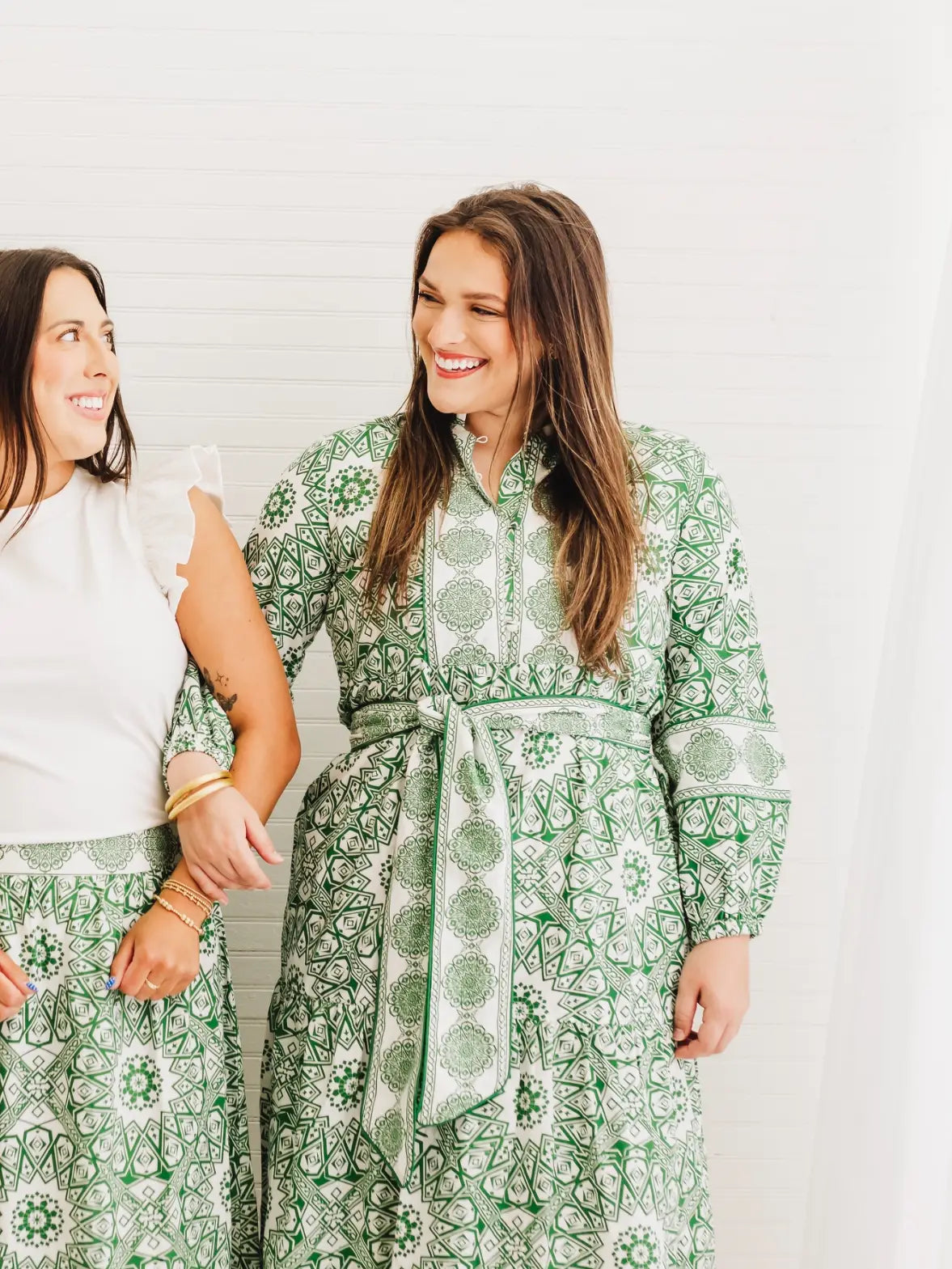 Evergreen Poplin Holiday Maxi Dress