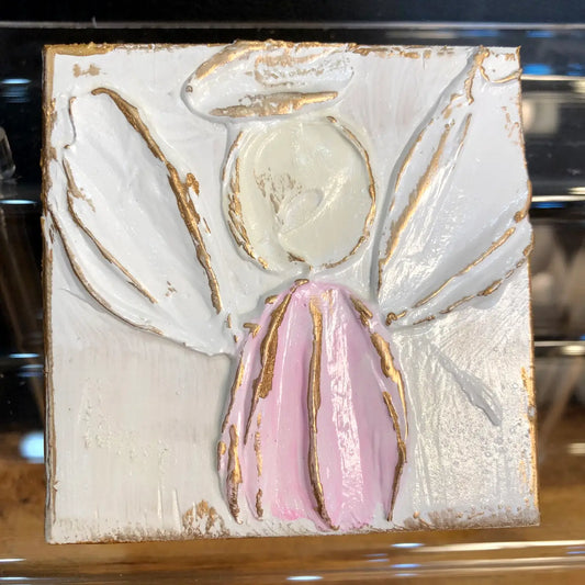 3x3 Angel Handmade Painted Baby Nursery Wedding Easter