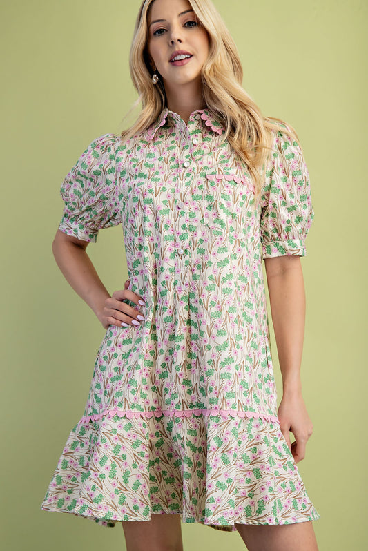 Pink Floral Dress