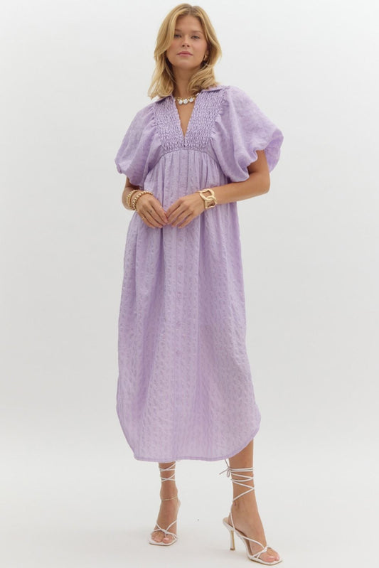 Abby Midi Dress- Lavender