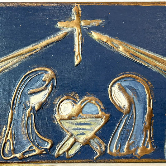 7x5 inch Navy Nativity