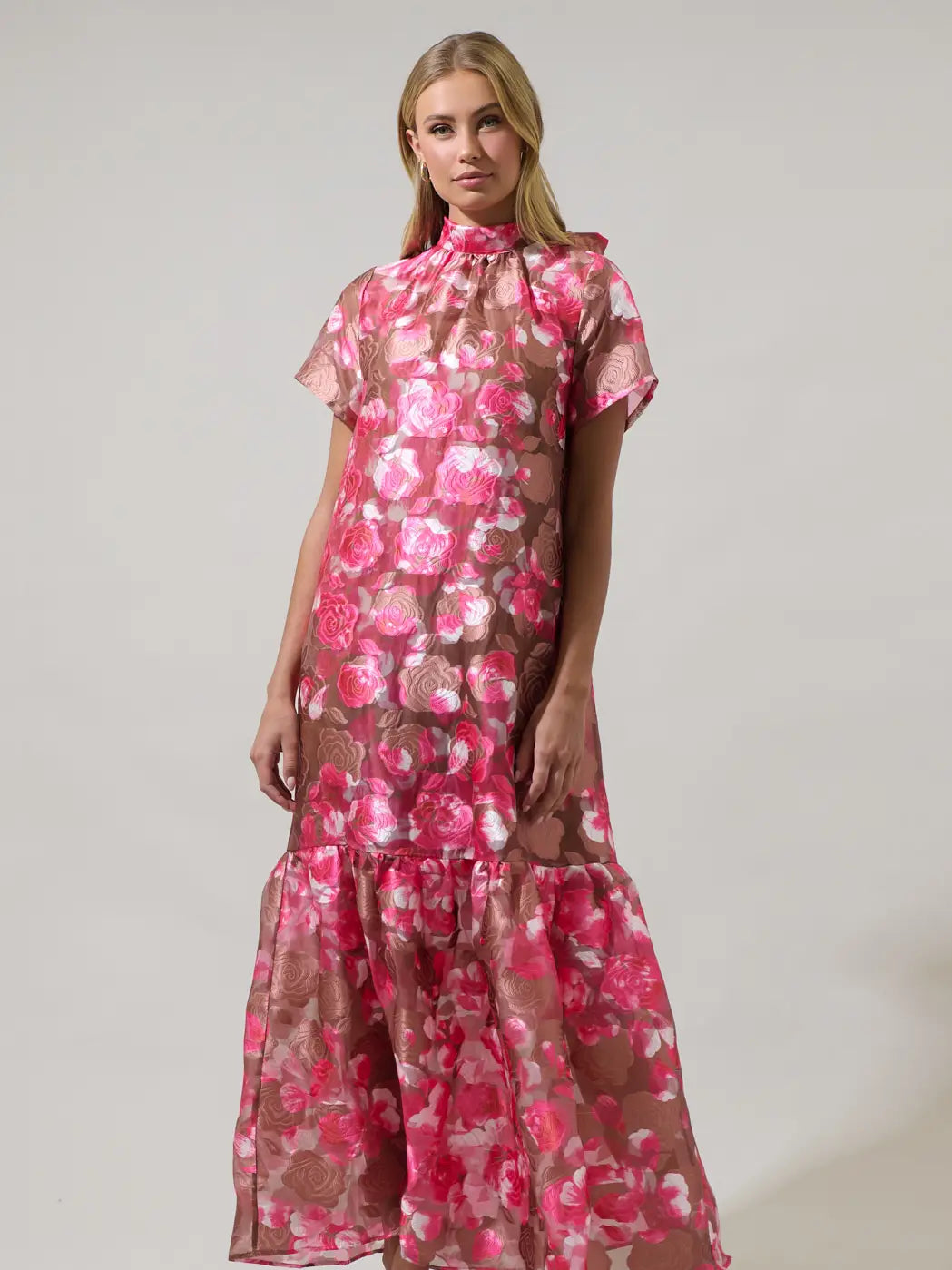 Mersin Floral Dime Long Cami Dress