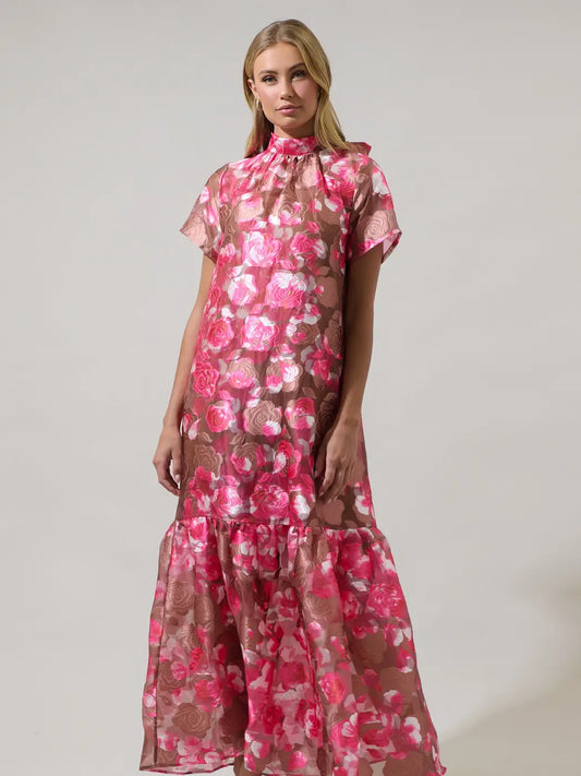 Mersin Floral Dime Long Cami Dress